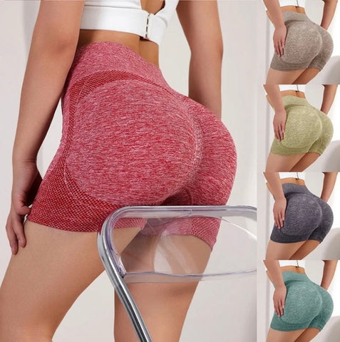 Image of SHORT DEPORTIVO DE YOGA PARA MUJER LEVANTA GLÚTEOS CINTURA ALTA