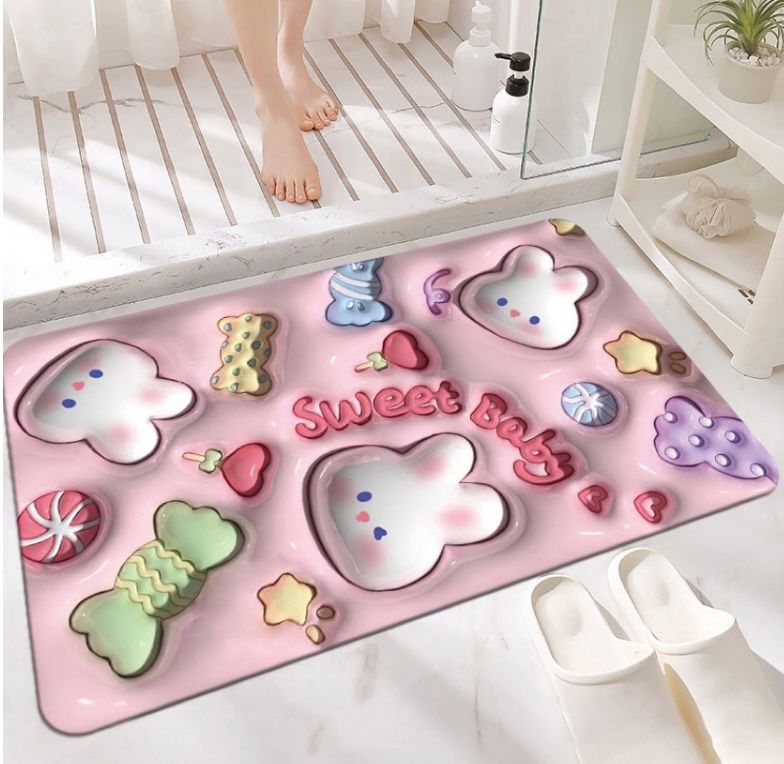 Castle Fairy - Alfombra de baño 3D antideslizante, diseño de